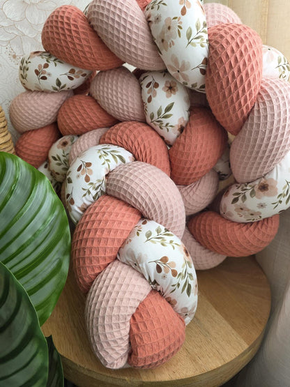 Tresse de lit 3 brins poudré corail zada 2m