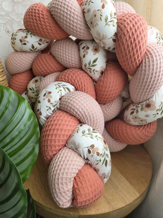 Tresse de lit 3 brins poudré corail zada 2m