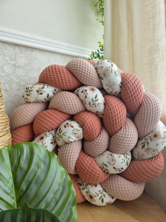 Tresse de lit 3 brins poudré corail zada 2m