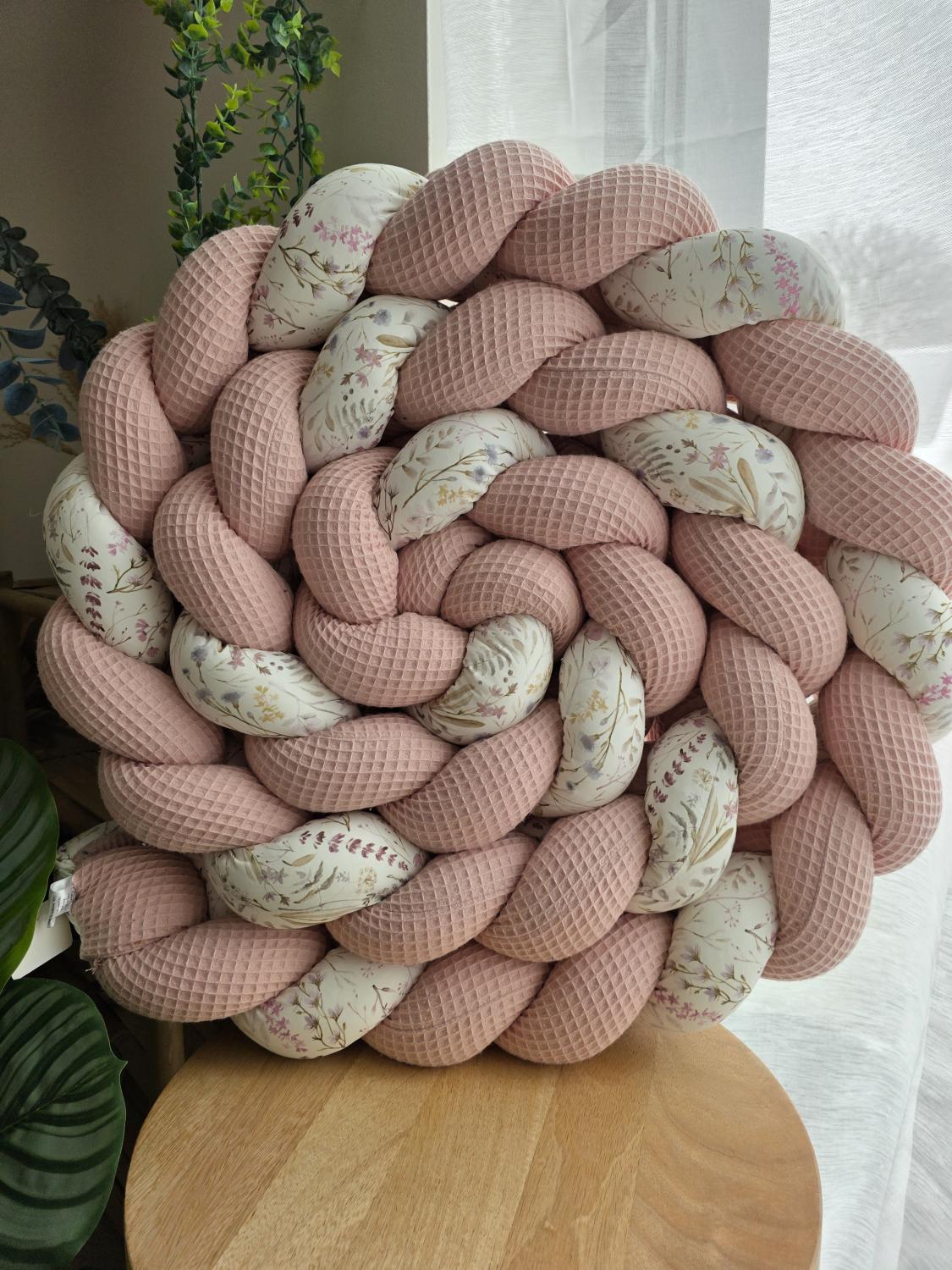 Tresse de lit 3 brins poudré et prairie 3.6m