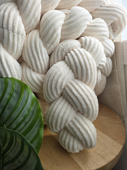 Tresse de lit 3 brins velours côtelé écru 2m