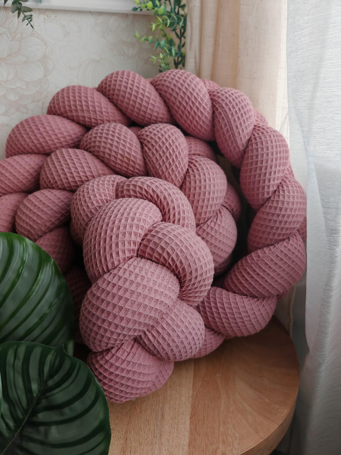 Tresse de lit 3 brins vieux rose 2m