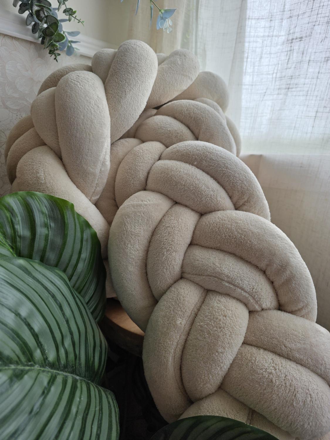 Tresse de lit 3 brins XXL doudou beige 2.8m