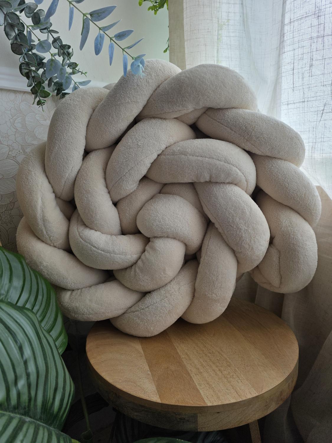 Tresse de lit 3 brins XXL doudou beige 2.8m