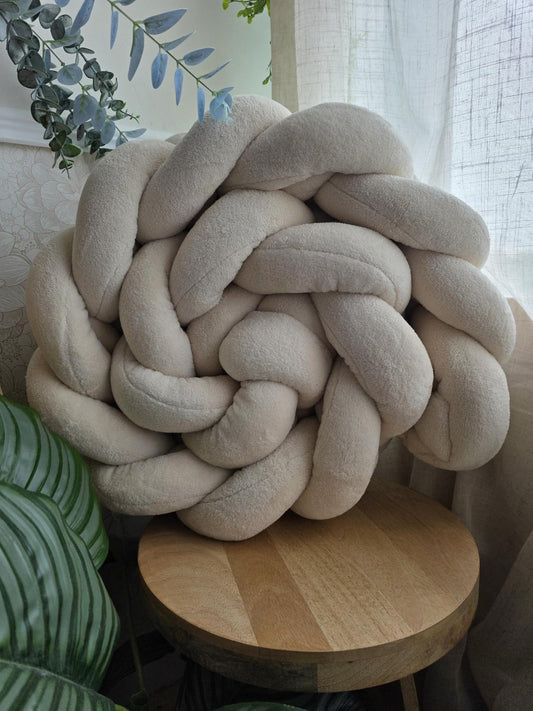 Tresse de lit 3 brins XXL doudou beige 2.8m