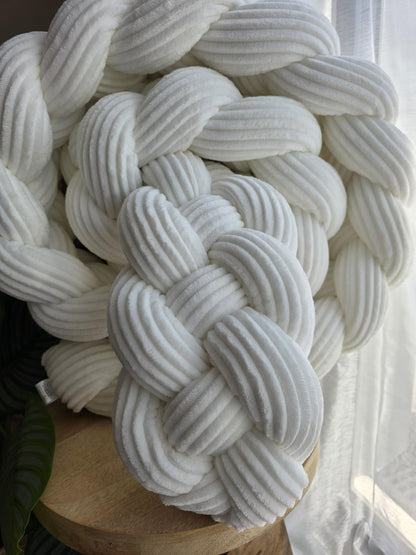 Tresse de lit 4 brins côtelé blanc 3m