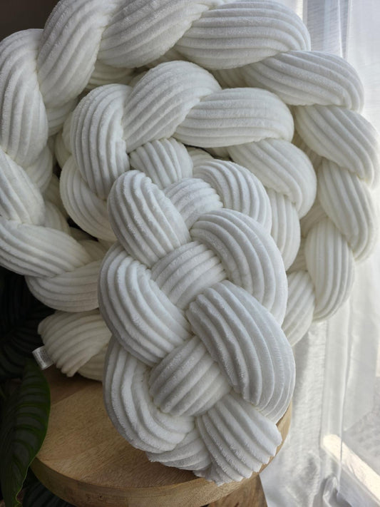 Tresse de lit 4 brins côtelé blanc 3m