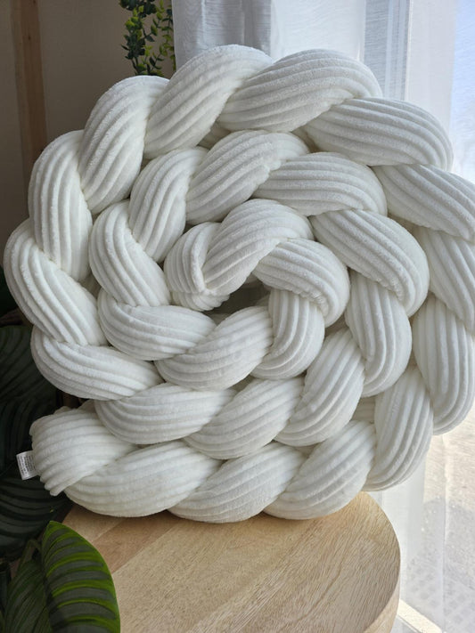 Tresse de lit 4 brins côtelé blanc 3m