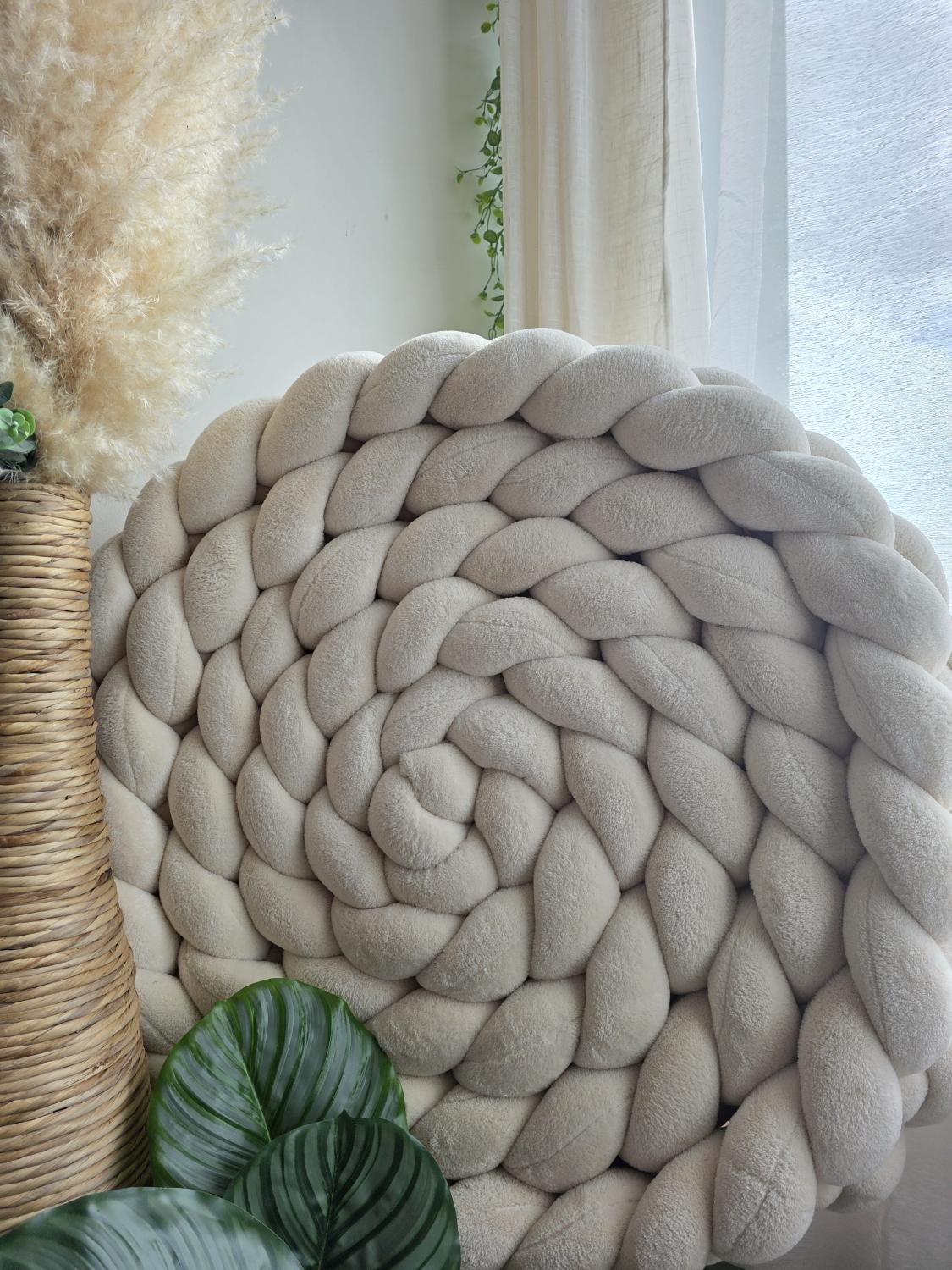 Tresse de lit 4 brins doudou beige 6.6m