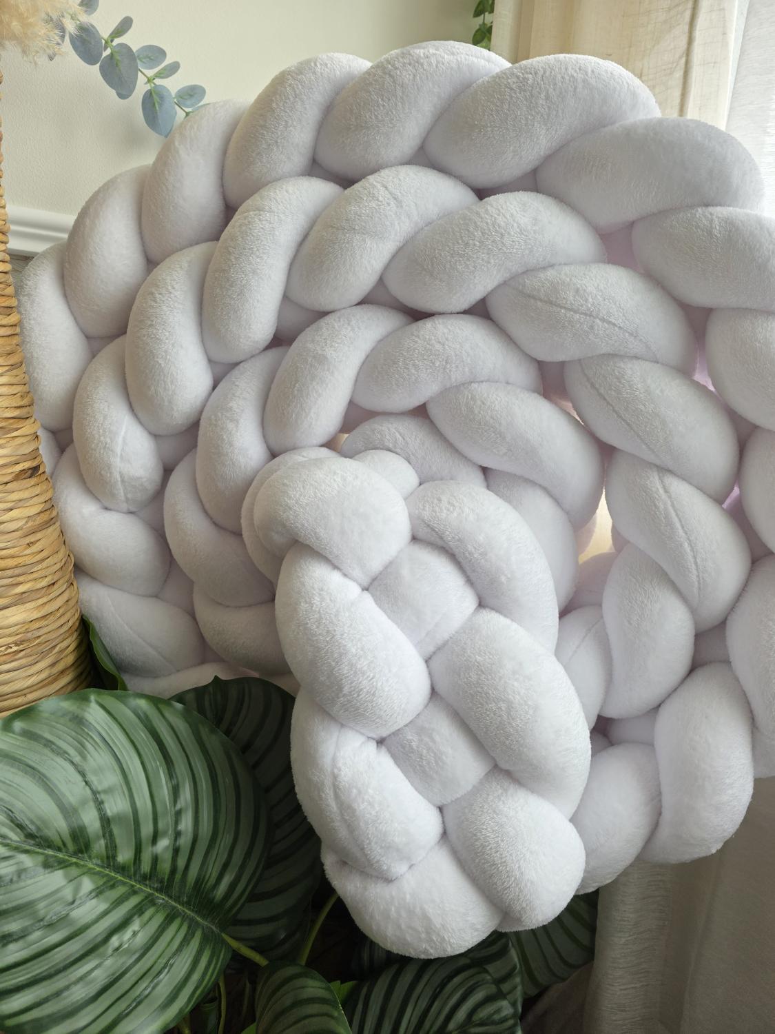 Tresse de lit 4 brins doudou blanc 4.6m