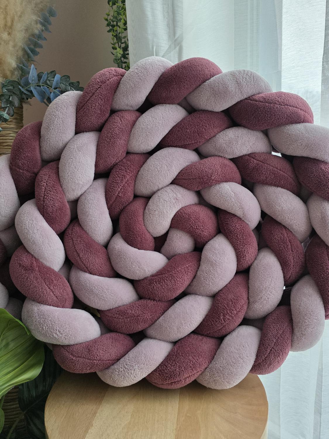Tresse de lit 4 brins doudou lavande et prune 4.7m