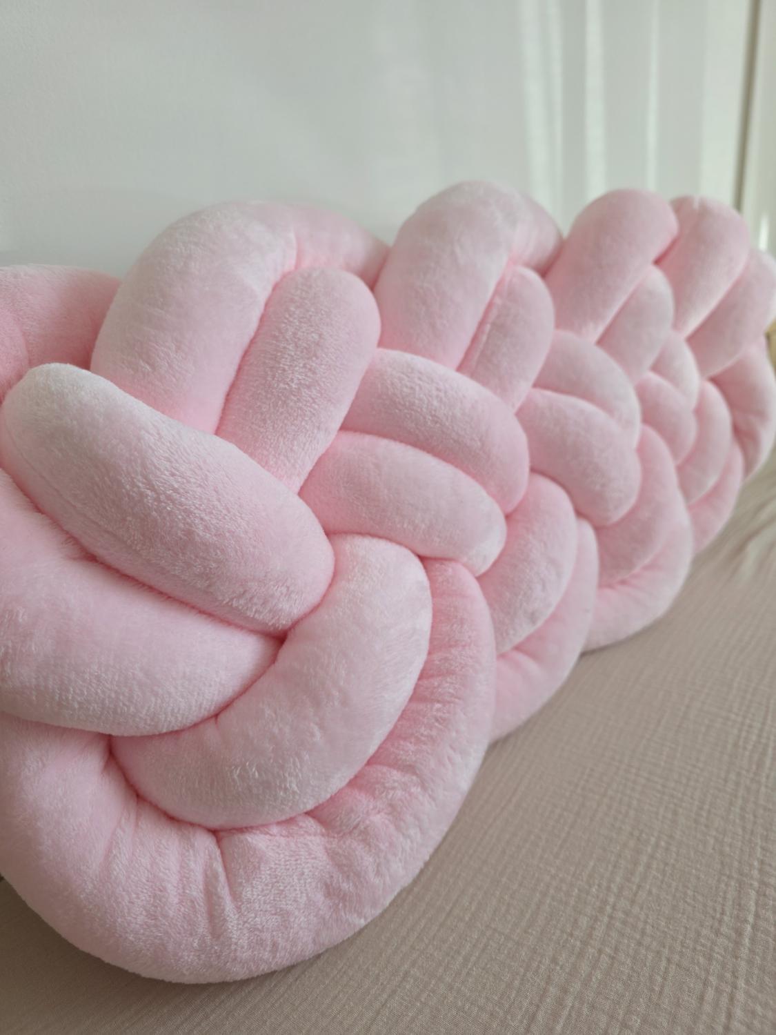 Tresse de lit 4 brins xxl doudou rose 70cm