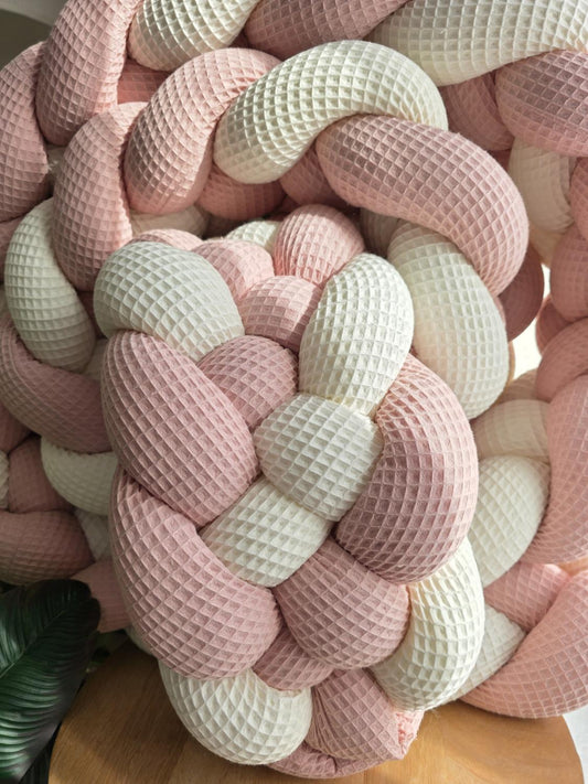 Tresse de lit 5 brins ecru et poudré 3.5m